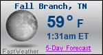 Weather Forecast for Fall Branch, TN