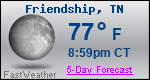 Weather Forecast for Friendship, TN