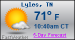 Weather Forecast for Lyles, TN