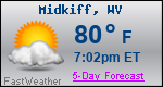 Weather Forecast for Midkiff, WV