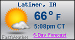 Weather Forecast for Latimer, IA
