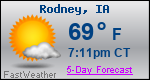 Weather Forecast for Rodney, IA