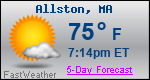 Weather Forecast for Allston, MA