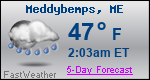 Weather Forecast for Meddybemps, ME