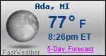 Weather Forecast for Ada, MI