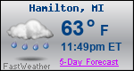 Weather Forecast for Hamilton, MI