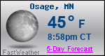 Weather Forecast for Osage, MN