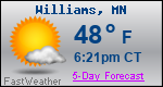 Weather Forecast for Williams, MN