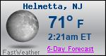Weather Forecast for Helmetta, NJ