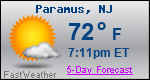 Weather Forecast for Paramus, NJ