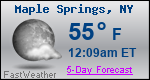 Weather Forecast for Maple Springs, NY