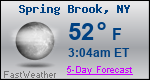 Weather Forecast for Spring Brook, NY
