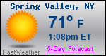 Weather Forecast for Spring Valley, NY