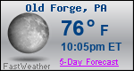 Weather Forecast for Old Forge, PA