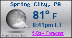 Weather Forecast for Spring City, PA