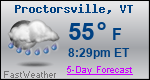 Weather Forecast for Proctorsville, VT