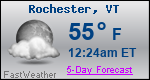 Weather Forecast for Rochester, VT