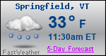 Weather Forecast for Springfield, VT