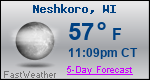 Weather Forecast for Neshkoro, WI