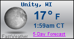 Weather Forecast for Unity, WI