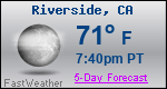 Weather Forecast for Riverside, CA
