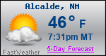 Weather Forecast for Alcalde, NM