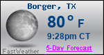 Weather Forecast for Borger, TX