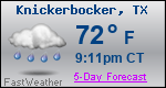 Weather Forecast for Knickerbocker, TX