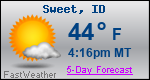 Weather Forecast for Sweet, ID