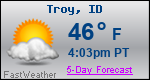 Weather Forecast for Troy, ID