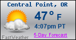 Weather Forecast for Central Point, OR
