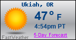 Weather Forecast for Ukiah, OR