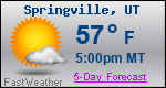 Weather Forecast for Springville, UT