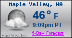 Weather Forecast for Maple Valley, WA