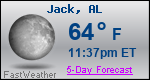 Weather Forecast for Jack, AL