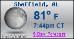 Weather Forecast for Sheffield, AL