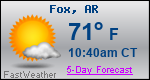 Weather Forecast for Fox, AR
