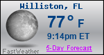 Weather Forecast for Williston, FL