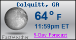 Weather Forecast for Colquitt, GA