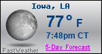 Weather Forecast for Iowa, LA