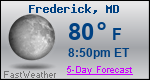 Weather Forecast for Frederick, MD