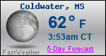 Weather Forecast for Coldwater, MS