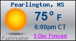 Weather Forecast for Pearlington, MS