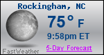 Weather Forecast for Rockingham, NC