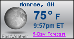Weather Forecast for Monroe, OH