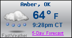 Weather Forecast for Amber, OK