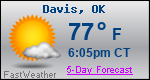 Weather Forecast for Davis, OK