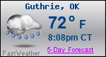 Weather Forecast for Guthrie, OK