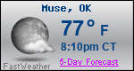 Weather Forecast for Muse, OK