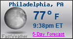 Weather Forecast for Philadelphia, PA